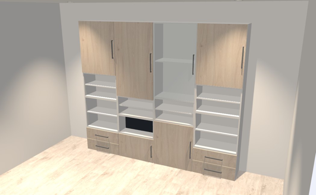 3D konfigurátor obývacích stien